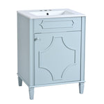 ZUN 24'' Bathroom Vanity with Ceramic Sink Combo, Modern Freestanding Storage Cabinet with Height N710P195496C