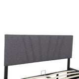 ZUN Queen Upholstered Platform Bed with Lifting Storage, Queen Size Bed Frame with Storage and Tufted W1670P147579