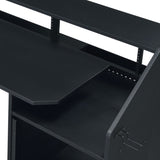 Black Music Desk with Earphone Rack B062P215478