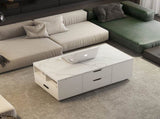 Modern Lift-Up Coffee Table with 2 Stools Set for Living Room Expandable Hidden Storage Drawers 54425820