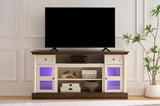 Farmhouse Fireplace TV Stand with Roman Column Styling, Up to 80-inch TV, 70-inch Modern Tall W2393P300552