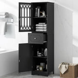 Tall Bathroom Cabinet, Freestanding Storage Cabinet with Drawer and Doors, MDF Board, Acrylic Door, WF289427AAB