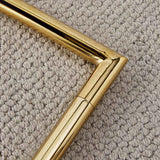 Modern dining chairs, dining room chairs, and golden leg cushioned chairs made of artificial W1151110421