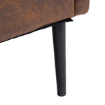 ZUN Hydrogen Bomb Iron Legs Wooden Frame 74*71*74cm Bronzing Cloth Indoor Chair Orange 04180848
