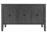 Adjustable Shelf Storage Sideboard with 3 Retro Metal Handles and 4 Pinewood Legs, for N711P261460E
