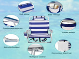 63*65*82cm Short Oxford Cloth Silver White Aluminum Tube Bearing 100kg Beach 13257438