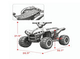 White 12V Kids ATV 4-Wheeler, Dual Motor Ride-On Toy with High/Low Speed, Music, Headlights & 3.7 59776812