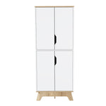 ZUN Zurich Double Kitchen Pantry, Double Door Cabinet, Four Shelves B128P148848