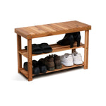 ZUN Acacia Wood Shoe Rack Bench Strong Weight Bearing Upto 200 LBS Best Ideas For Entryway Frontdoor 89611886