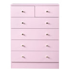 ZUN Modern Simple 6-Drawer Dresser Pink 28507163