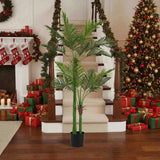 6FT Artificial Tree Faux Natural Lush Artificial Plant Indoor Potted Tree Lush Green Leaves, 49534082