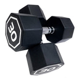 30LBS APOLLO IR3920 Premium Octagonal Dumbbell, Large Numbers, Hard Chrome Plated Handle Dumbbells 17847312