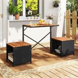 2-in-1 picnic table and chair set with storage 42666717