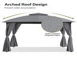 Patio Gazebo 10'x10', Outdoor Duty Party Tent Shelter With Double Roofs, Oxford Fabric Mosquito 60882905
