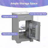 20" Bathroom Vanity with Sink, Bathroom Cabinet with Soft Closing Door, Storage Rack and Adjustable N725P218017E