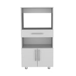 ZUN Worland Pantry Cabinet with Microwave Stand, Multi-Functional with Drawer and 2-Door B200P173200