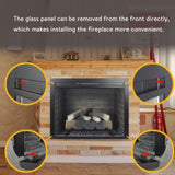 33 inch Infrared Electric Fireplace Insert, Touch Panel Home Decor Heater,Smokeless Firebox .With W1769P252998