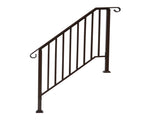 Outdoor 3 Level Iron Handrail Copper 60429140