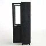 74.5'' Tall Display Cabinet with Glass Doors, Modern Style China Cabinet, Curio Cabinet for N845P296678B