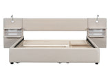Full Size Velvet House Bed Wood Bed, Beige 95491646