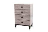 ZUN Modern Design Bedroom Furniture 1pc Cream 4 Drawers Beautiful Chest with Faux Marble Top B011P262327