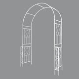Metal Garden W55'' x H94.5'' Garden Arbor Trellis Climbing Plants Support Rose Outdoor W1586138699
