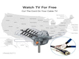 28-36dB 360&deg UV Dual-band Outdoor Antenna with Stand Black 67305137