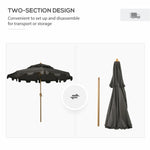 ZUN Outdoor beach umbrella/Sun Umbrella （Prohibited by WalMart） 21381669