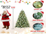 4FT Christmas Tree with 150 Warm White LED Lights 376 PVC & Hard Needle Tips, 32 Pine Cones, T3637P598465
