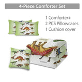 Super Soft Fade Resistant Microfiber Dinosaur Bedding Set for Girls Boys, All Season Green Dinosaur 52083547