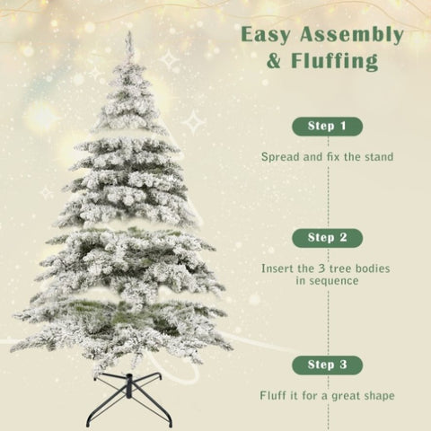 ZUN 7.5ft Artificial Christmas Tree with 400 LED Lights and 1050 Bendable Branches, Christmas Tree 58107063