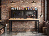 48" Heavy-Duty Workbench 2000LBS Capacity 7-Level Height Adjustable with Built-in Power Strip 02305328