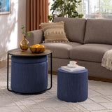 Ottoman, multi-functional combination set table Ottoman, combination of Ottoman and table, with drum W487P243608