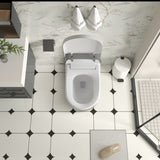 ZUN Smart Bidet Toilet with Remote Control.Raised Tankless Toilet with LED Display. Auto W3133P256591