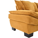 Corduroy Sofa Sleeper Couch Loveseat Sofa with Pillows Comfy Upholstered Deep Seat Sofa for W676P184141