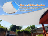 12'X16' Light Grey HDPE sunshade sail 37448040