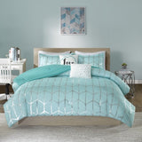 King/Cal King Metallic Printed Comforter Set B03595836