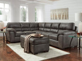 TiTirana Contemporary 2-Piece Living Room Set, Fabric Pillow-top Arm Sectional Sofa with Ottoman, T2574P195194