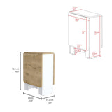 Gateleg Folding Table Space-Saving with Compact Design, White / Macadamia - Living Room B200137833
