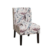 Capa Print Fabric Armless Contemporary Accent Chair, Purple Floral T2574P205964