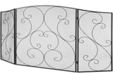 3-Panel Screen, Robust Iron Mesh Spark Guard, 48", Pre-assembled, Independent 87780074