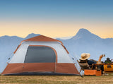 240*240*150cm Spring Quick Opening Four-Person Family Tent Camping Tent Brown 40665262