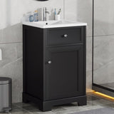 20" Bathroom Vanity with Sink, Bathroom Cabinet with Soft Closing Door, Storage Rack and Adjustable N725P218017B