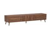 Mid Century TV Stand 2 Drawers, Media Console Table for TVs up to 80'', Entertainment Center N710P222772P