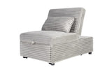 Convertible Wide-Welt Corduroy Sofa Sleeper Sofa Chair W/ Pull-Out Bed Ash B089P296905
