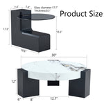 ZUN The detachable double-decker coffee table, the stylish is more precious, and the detachable W1151P184831