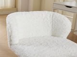 A&A Furniture Office,Artificial rabbit hair Home Office with Metal Base,Adjustable Desk W1143P324154