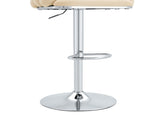 Adjustable Swivel Bar Stools, Luxury Velvet Bubble Woven Backrest Bar Chairs, Chrome Metal Gas Lift W3875P462114