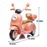 12V Kids Ride On Three-Wheel Electric Motorcycle,2WD,Cool Waterfall Light,Large Storage W1578P235068
