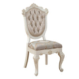 Rose Gold and Pearl White Tufted Back Side Chairs B062P186474